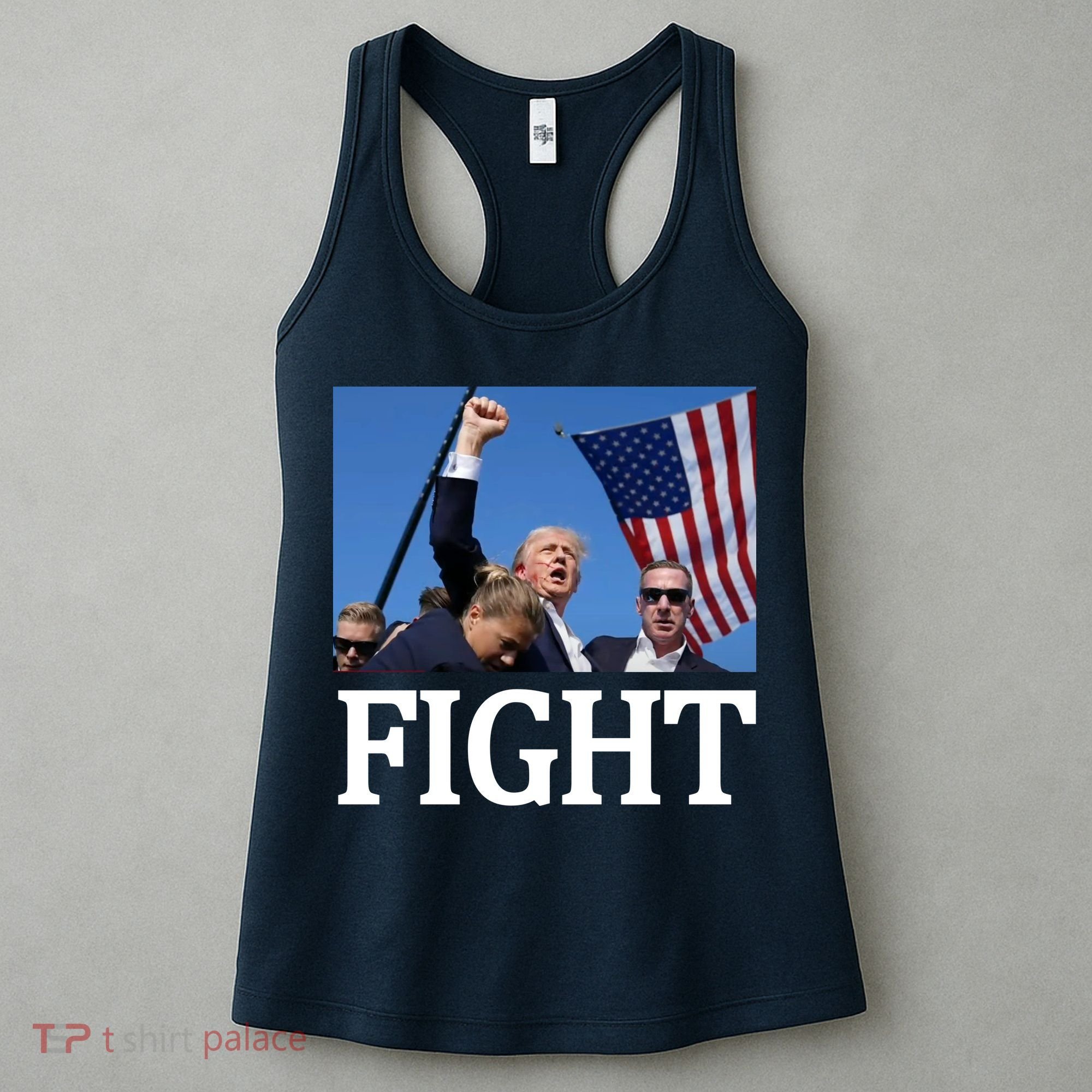 Fight For America Trump Assassination Attempt Fist Women's Tank Top