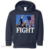 Fight For America Trump Assassination Attempt Fist Toddler Hoodie thumb 0