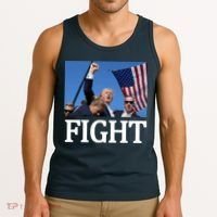 Fight For America Trump Assassination Attempt Fist Tank Top thumb 3