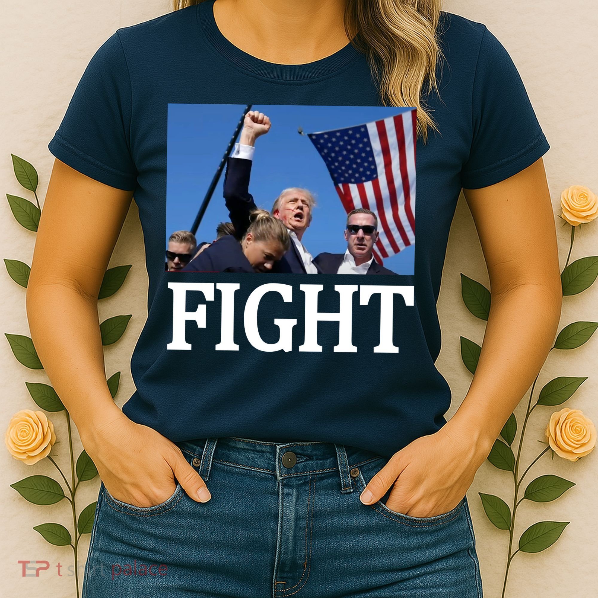 Fight For America Trump Assassination Attempt Fist Women's T-Shirt