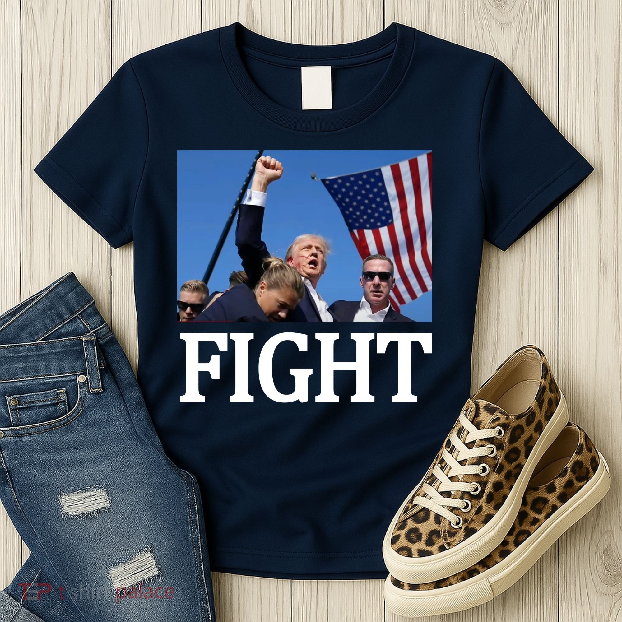Fight For America Trump Assassination Attempt Fist Women's T-Shirt