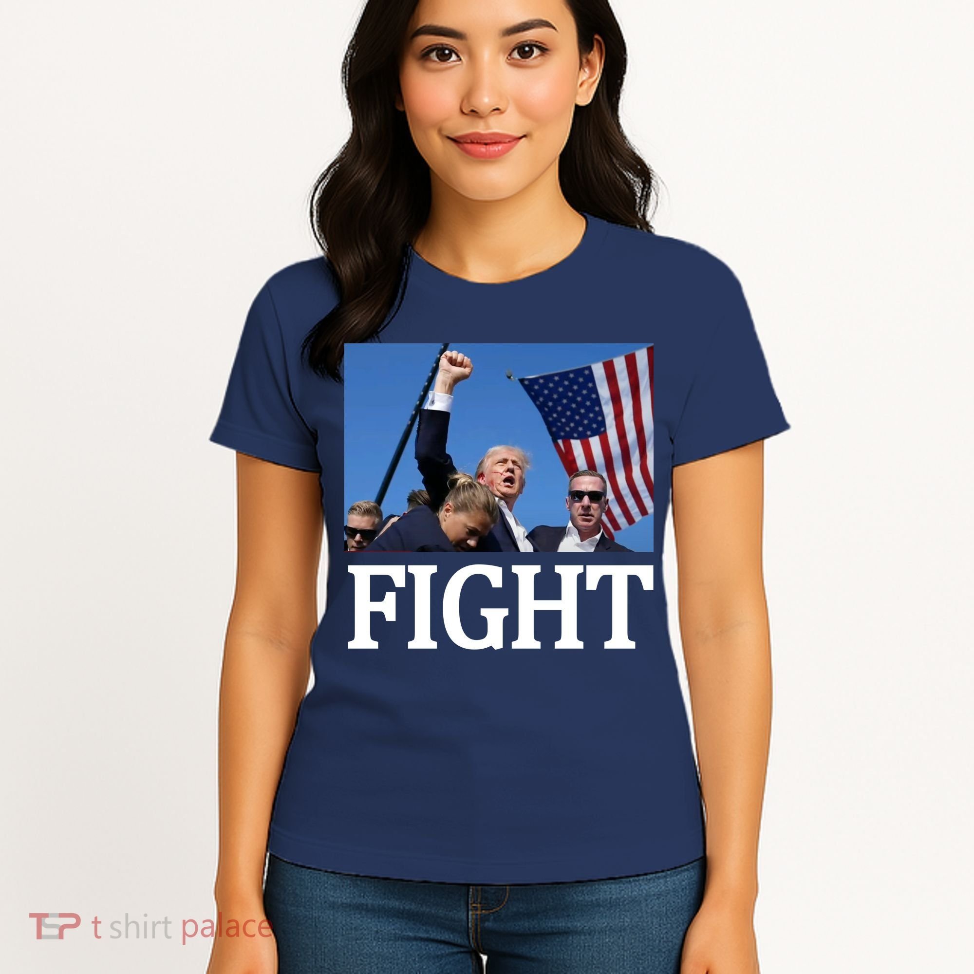 Fight For America Trump Assassination Attempt Fist Women's T-Shirt