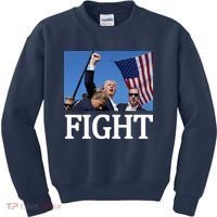Fight For America Trump Assassination Attempt Fist Kids Sweatshirt thumb 0