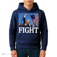 Fight For America Trump Assassination Attempt Fist Kids Hoodie thumb 4