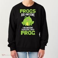 Funny Frogs Are Awesome I'm Awesome Therefore I'm Awesome Therefore I Am A Frog Women's Sweatshirt thumb 0