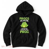 Funny Frogs Are Awesome I'm Awesome Therefore I'm Awesome Therefore I Am A Frog Hoodie thumb 0