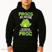 Funny Frogs Are Awesome I'm Awesome Therefore I'm Awesome Therefore I Am A Frog Hoodie thumb 2