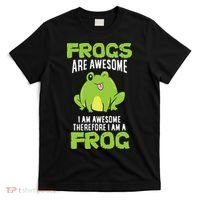Funny Frogs Are Awesome I'm Awesome Therefore I'm Awesome Therefore I Am A Frog T-Shirt thumb 0