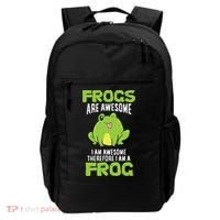 Funny Frogs Are Awesome I'm Awesome Therefore I'm Awesome Therefore I Am A Frog Backpack thumb 0