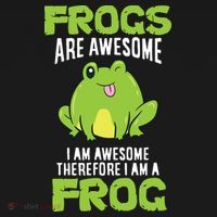 Funny Frogs Are Awesome I'm Awesome Therefore I'm Awesome Therefore I Am A Frog Women's Hoodie thumb 2