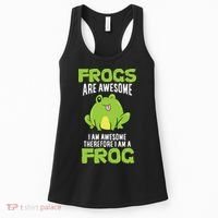Funny Frogs Are Awesome I'm Awesome Therefore I'm Awesome Therefore I Am A Frog Women's Tank Top thumb 0
