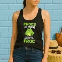 Funny Frogs Are Awesome I'm Awesome Therefore I'm Awesome Therefore I Am A Frog Women's Tank Top thumb 2