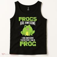 Funny Frogs Are Awesome I'm Awesome Therefore I'm Awesome Therefore I Am A Frog Tank Top thumb 2