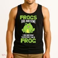 Funny Frogs Are Awesome I'm Awesome Therefore I'm Awesome Therefore I Am A Frog Tank Top thumb 3