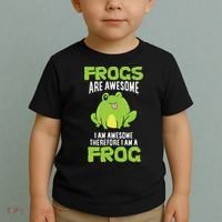 Funny Frogs Are Awesome I'm Awesome Therefore I'm Awesome Therefore I Am A Frog Toddler T-Shirt thumb 2