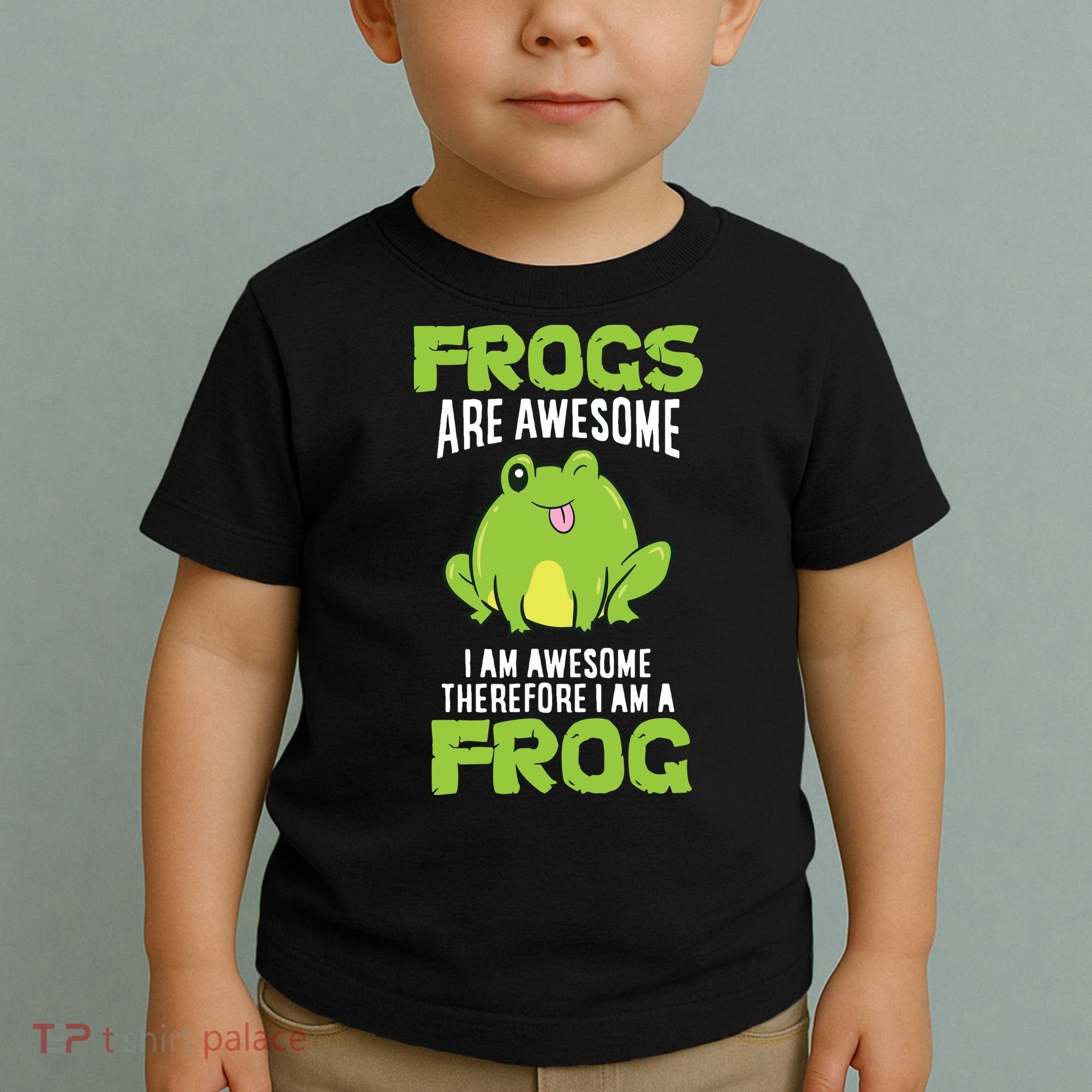 Funny Frogs Are Awesome I'm Awesome Therefore I'm Awesome Therefore I Am A Frog Toddler T-Shirt