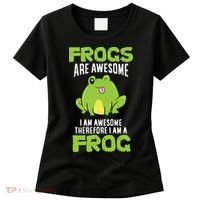 Funny Frogs Are Awesome I'm Awesome Therefore I'm Awesome Therefore I Am A Frog Women's T-Shirt thumb 0