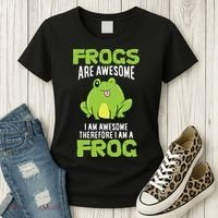 Funny Frogs Are Awesome I'm Awesome Therefore I'm Awesome Therefore I Am A Frog Women's T-Shirt thumb 3