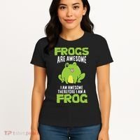 Funny Frogs Are Awesome I'm Awesome Therefore I'm Awesome Therefore I Am A Frog Women's T-Shirt thumb 4