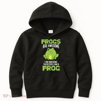 Funny Frogs Are Awesome I'm Awesome Therefore I'm Awesome Therefore I Am A Frog Kids Hoodie thumb 0