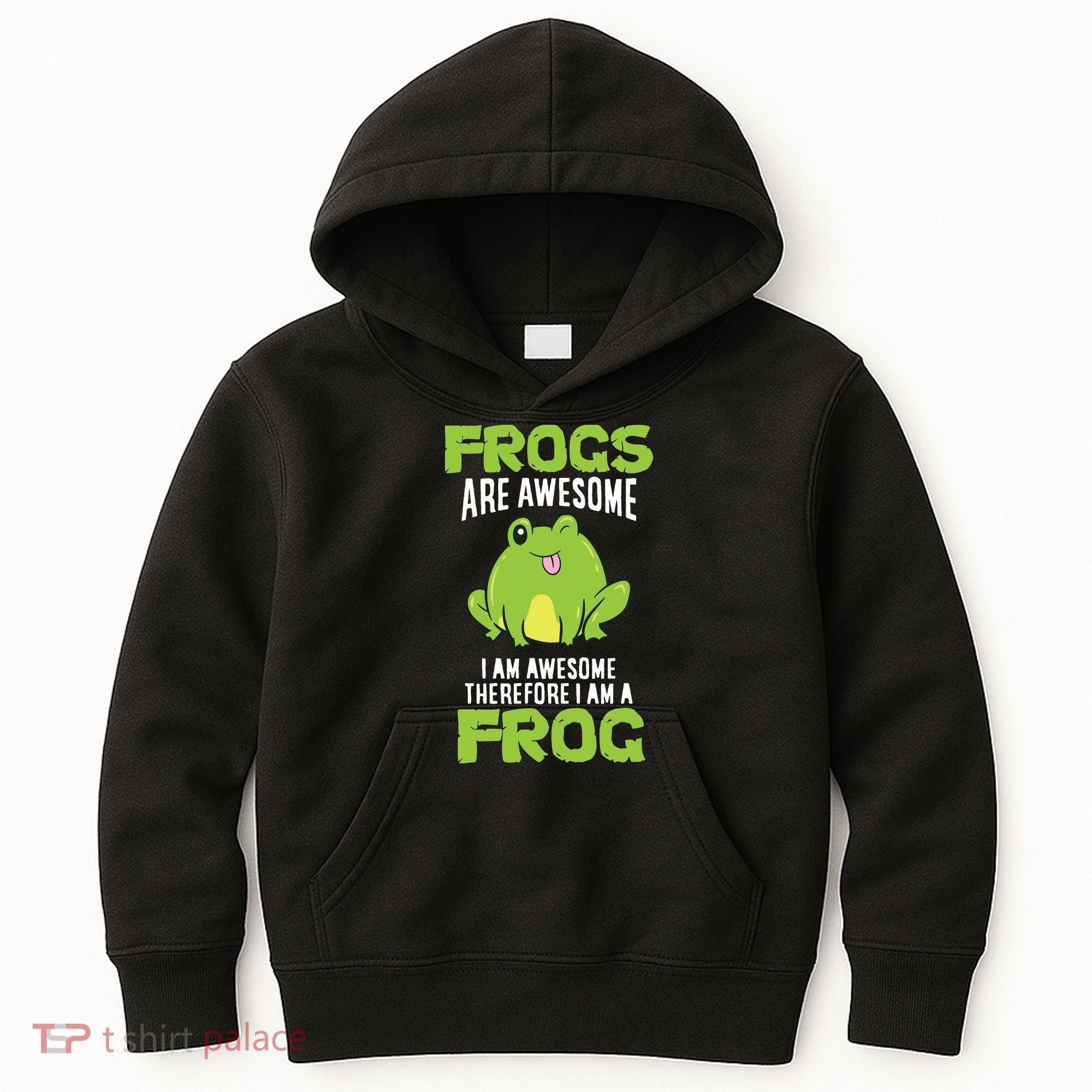 Funny Frogs Are Awesome I'm Awesome Therefore I'm Awesome Therefore I Am A Frog Kids Hoodie