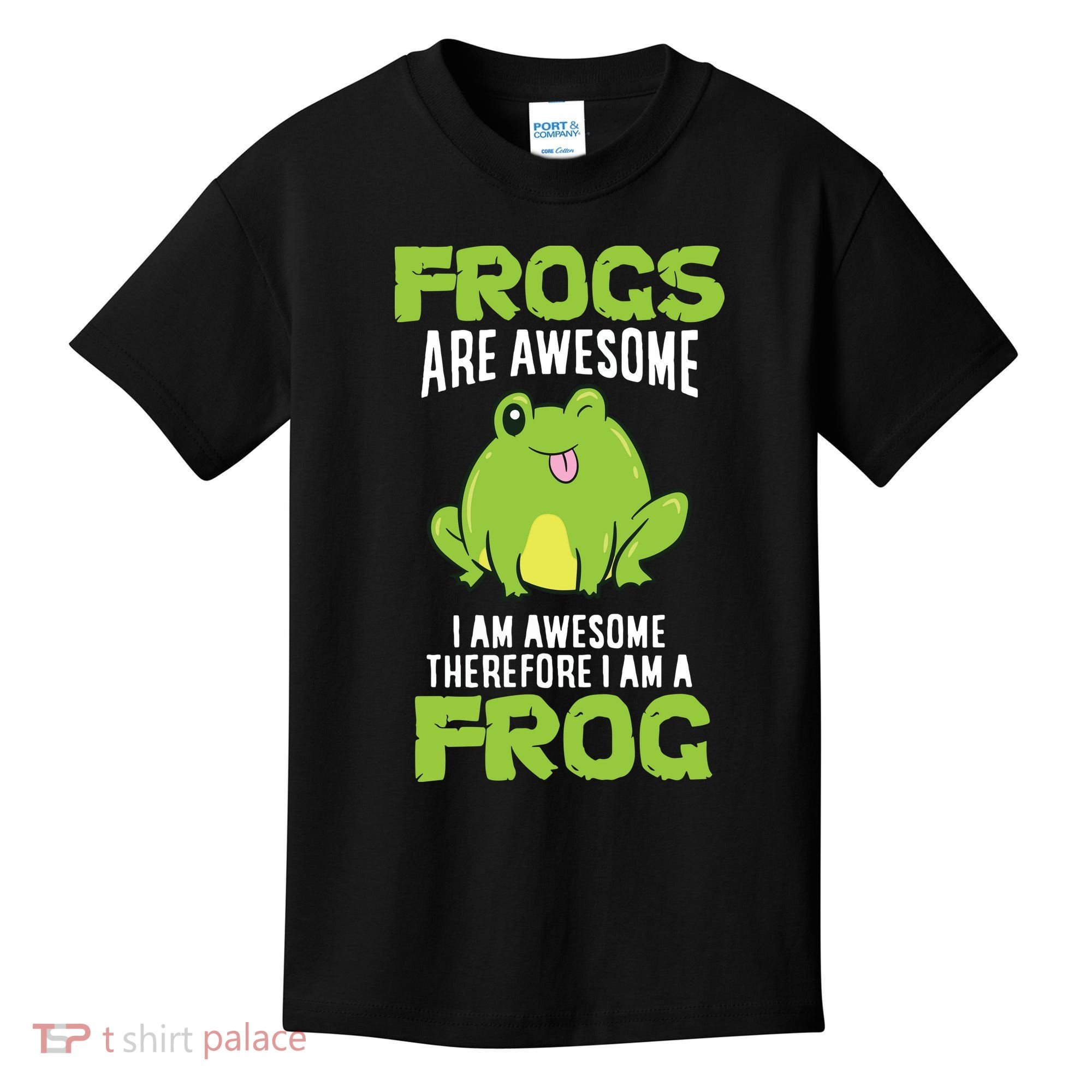 Funny Frogs Are Awesome I'm Awesome Therefore I'm Awesome Therefore I Am A Frog Kids T-Shirt