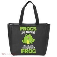 Funny Frogs Are Awesome I'm Awesome Therefore I'm Awesome Therefore I Am A Frog Tote Bag thumb 0