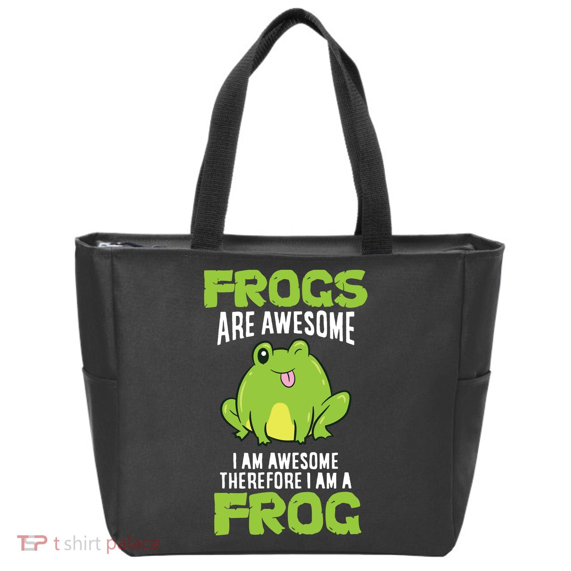 Funny Frogs Are Awesome I'm Awesome Therefore I'm Awesome Therefore I Am A Frog Tote Bag