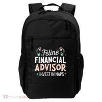Feline Financial Advisor Invest In Naps Funny Cat Saying Backpack thumb 0