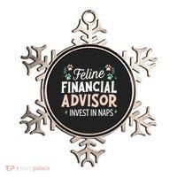 Feline Financial Advisor Invest In Naps Funny Cat Saying Ornament thumb 0