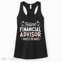 Feline Financial Advisor Invest In Naps Funny Cat Saying Women's Tank Top thumb 0