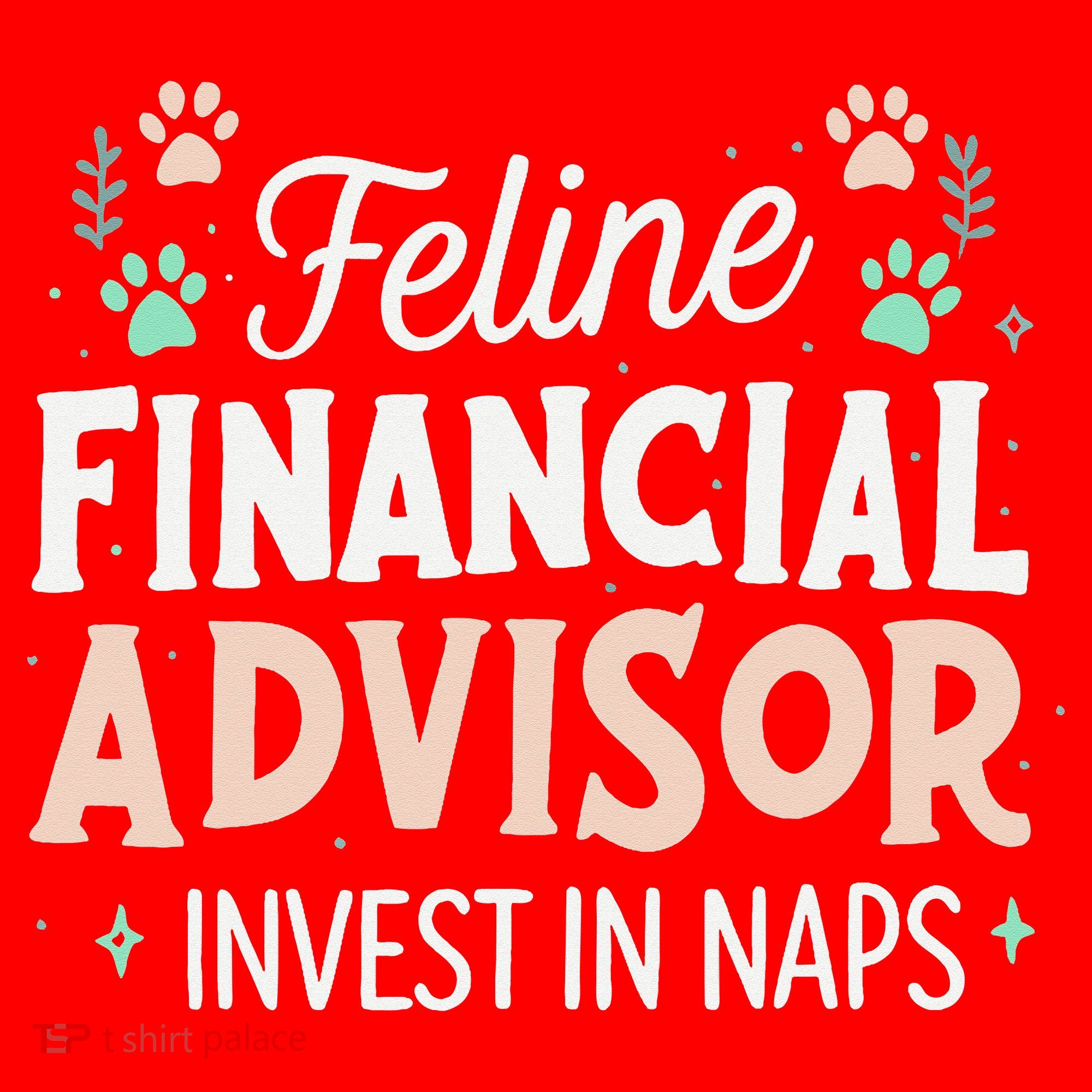 Feline Financial Advisor Invest In Naps Funny Cat Saying Santa Hat