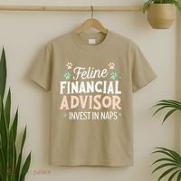 Feline Financial Advisor Invest In Naps Funny Cat Saying T-Shirt thumb 2