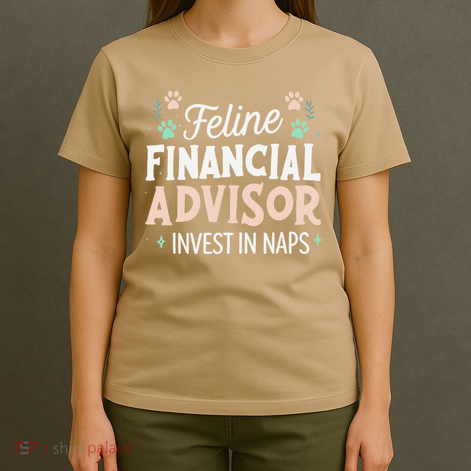 Feline Financial Advisor Invest In Naps Funny Cat Saying T-Shirt