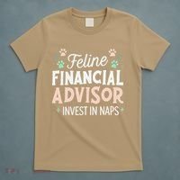 Feline Financial Advisor Invest In Naps Funny Cat Saying T-Shirt thumb 5