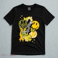 Fight For A Cure Retro Smile Face Childhood Cancer T-Shirt thumb 5