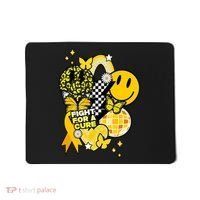 Fight For A Cure Retro Smile Face Childhood Cancer Mousepad thumb 0