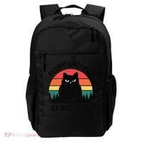 Funny Fluff Around Find Out Humor Sarcastic Black Cat Backpack thumb 0