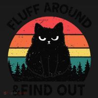 Funny Fluff Around Find Out Humor Sarcastic Black Cat Baby Bodysuit thumb 2