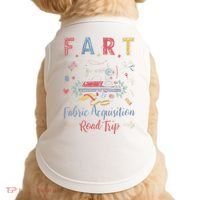 Fart Fabric Acquisition Road Trip For Sewing Quilting Lover Doggie Tank thumb 0