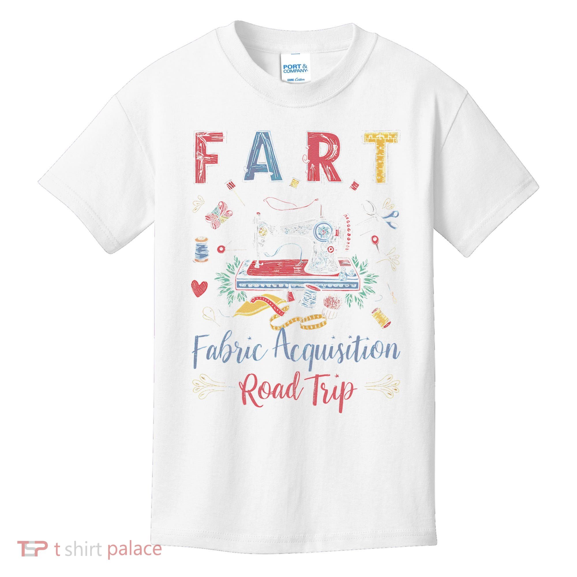 Fart Fabric Acquisition Road Trip For Sewing Quilting Lover Kids T-Shirt