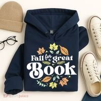 Fall For A Great Book Reading Librarian Autumn Teacher Hoodie thumb 4