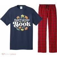 Fall For A Great Book Reading Librarian Autumn Teacher Pajama Set thumb 0