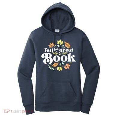 Fall For A Great Book Reading Librarian Autumn Teacher Women's Hoodie