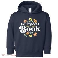 Fall For A Great Book Reading Librarian Autumn Teacher Toddler Hoodie thumb 0