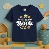 Fall For A Great Book Reading Librarian Autumn Teacher Toddler T-Shirt thumb 3