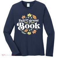 Fall For A Great Book Reading Librarian Autumn Teacher Women's Long Sleeve Shirt thumb 0