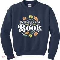 Fall For A Great Book Reading Librarian Autumn Teacher Kids Sweatshirt thumb 0