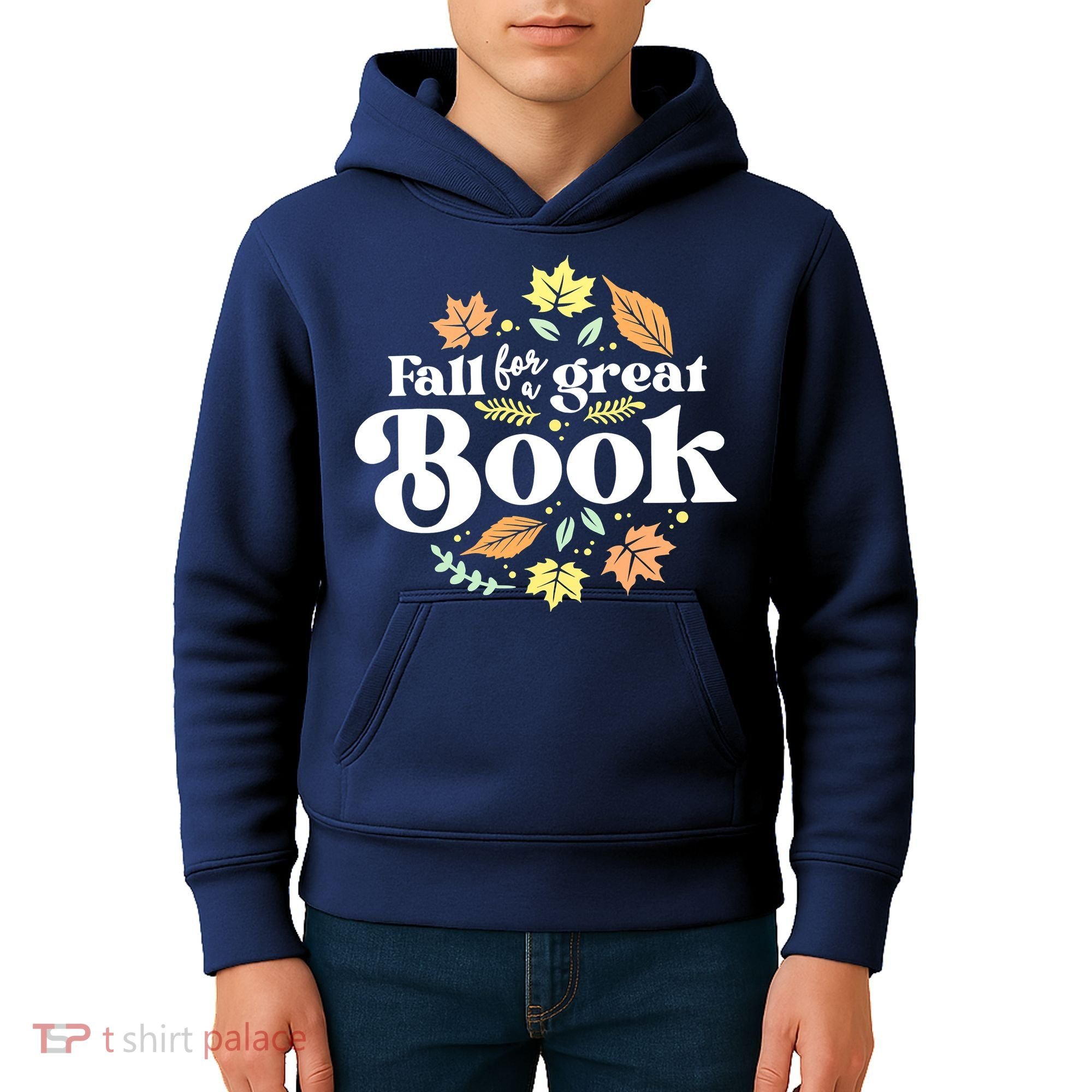 Fall For A Great Book Reading Librarian Autumn Teacher Kids Hoodie