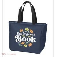 Fall For A Great Book Reading Librarian Autumn Teacher Tote Bag thumb 3